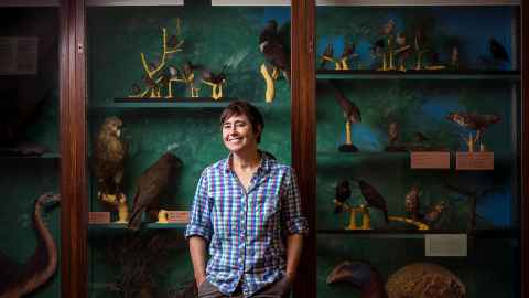 Kristal Cain with birds