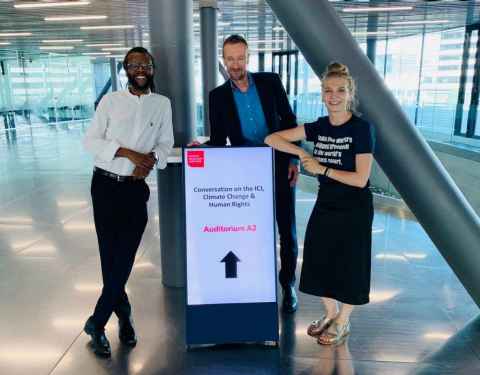 Left to Right: Justin Sobion, Nicolas Lockhart, Partner, Sidley Austin, Geneva and Jule Schnakenberg, WYCJ