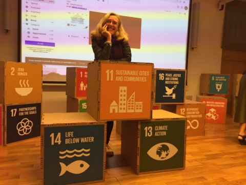 Prue Taylor and Klaus Bosselmann at the Santa Chiara Innovation Lab, University of Siena.