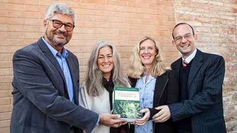 Klaus Bosselmann, Polly Higgins, Prue Taylor and Massimiliano Montini at the book launch.