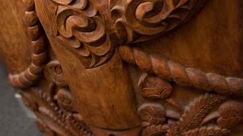 Detail of carving in the library