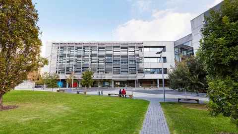 Outside the building housing the Liggins Institute
