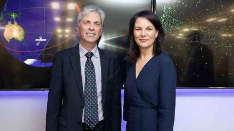 Minister visit: German Foreign Minister Annalena Baerbock and Deputy Vice-Chancellor, Research Professor Frank Bloomfield.