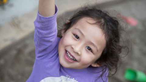 Close up of a child's face