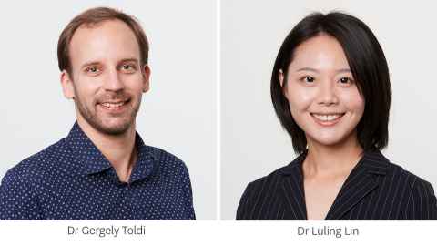 Liggins Fetal and Perinatal Health researchers - Gergely Toldi and Luling Lin