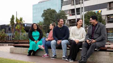 Students hanging out at the Tai Tonga Campus