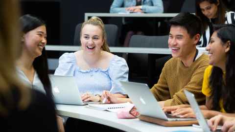 A group of students at a table