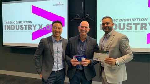 Ben Tulloch, Managing Director Accenture’s Intelligent Operations (centre) with colleagues Colin Hui (left) and Dillon Singh (right)
