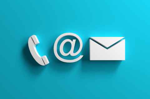 Icons of phone email post