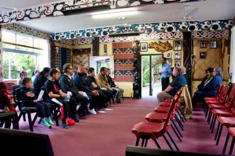 Presentation of the 2022 Sonny and Mona Riini Memorial Scholarships inside Tūtahi Tonu