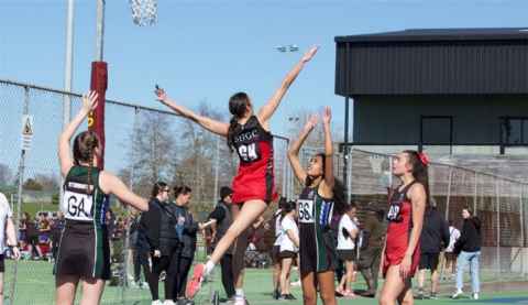 Women playing netball