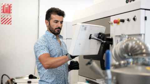 Doctoral student, Hamed Abdoli, in the 3D Printing Lab, CAMMD