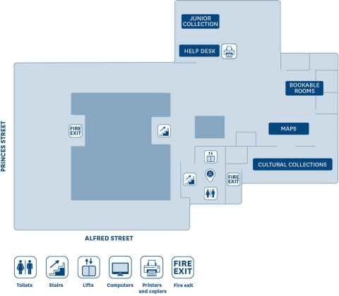 Floor plan General Library level M