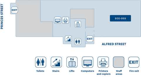 Floor plan General Library level 6