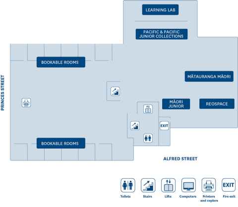 Floor plan General Library level 1