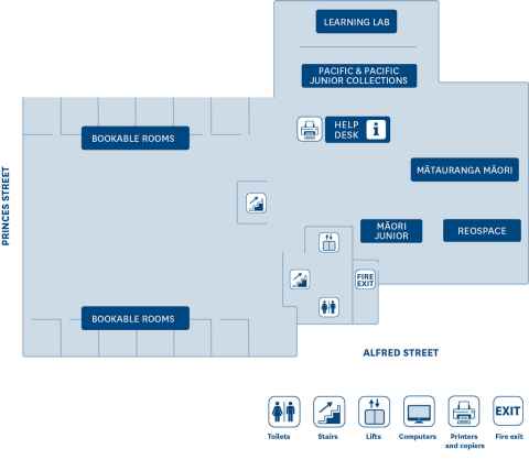 Floor plan General Library level 1