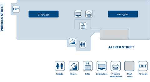 Floor plan General Library level 2