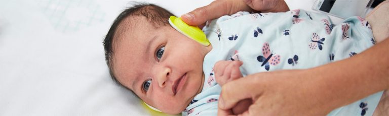 Baby undergoing tests