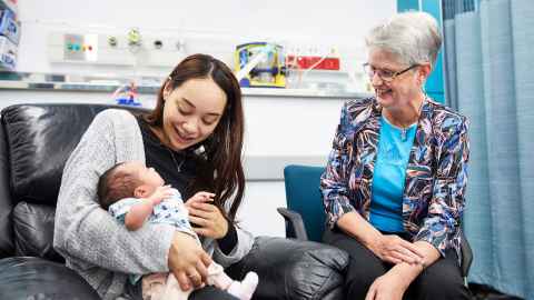 Professor Jane Harding, mother and baby