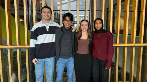 Current Liggins interns: Tai Haehae, Tamim Reza, Sarah Latus and Ariba Iqba