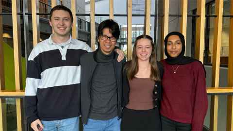 Current Liggins interns: Tai Haehae, Tamim Rezai, Sarah Latus and Ariba Iqbal