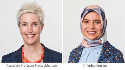 Nutrition and metabolism researchers - Fiona and Farha
