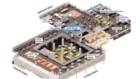 General Library Level M floorplan