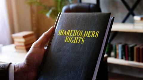 Book labelled 'shareholders rights'