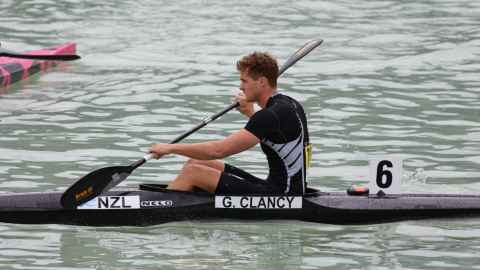 Student Grant Clancy will compete in the K4 500 canoe sprint team. 