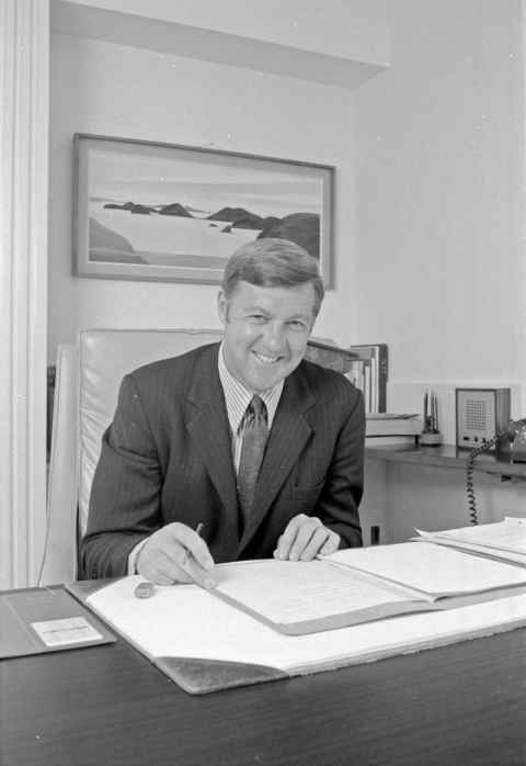 1983: Colin Maiden at Vice-Chancellor, in his office.