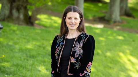 Dr Kathryn Bradbury in a park.