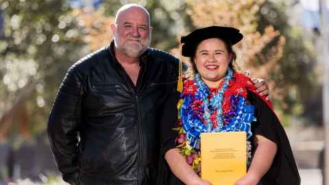 Image of Dr McLean-Orsborn with father David McLean