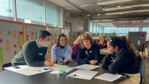 University staff debate future scenarios for climate change and tertiary education.