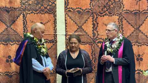 Image of Prof Sir Collin Tukuitonga, Prof Jemaima Tiatia-Siau and Prof Warwick Bagg
