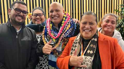 Teariki Tuiono with his colleagues from UoA Teariki Tuiono with his colleagues from UoA