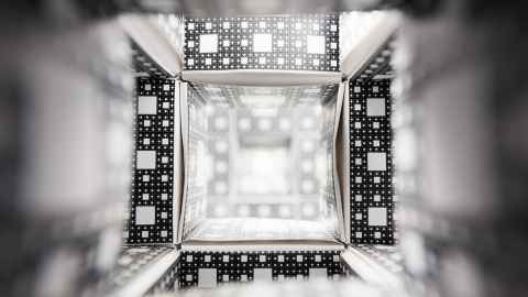 Inside a Menger sponge