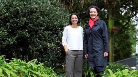 Dr Emma Sharp and Dr Melanie Kah from the School of Environment